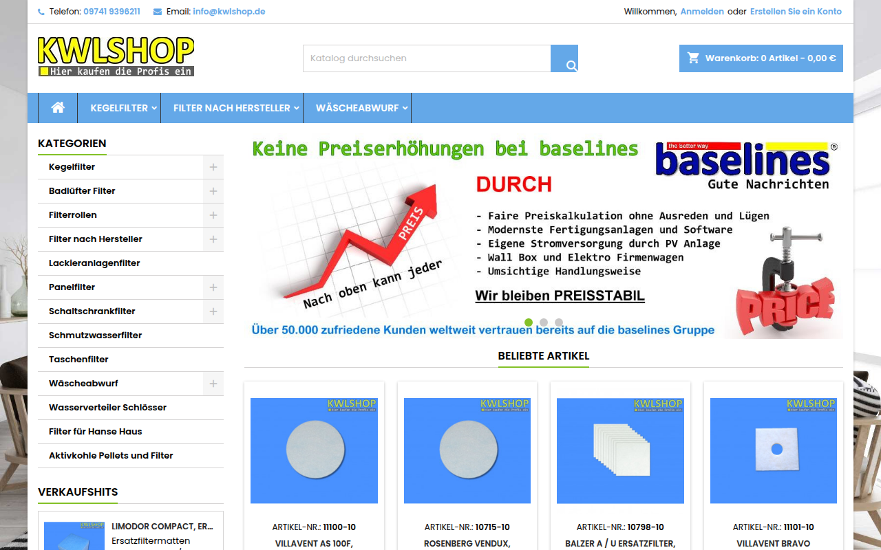 Screenshot van kwlshop.de