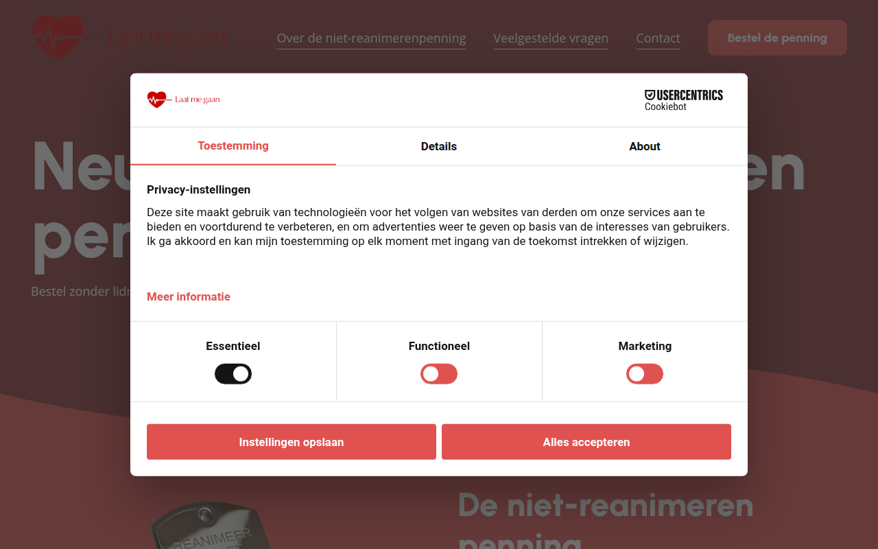 Screenshot van laatmegaan.nl
