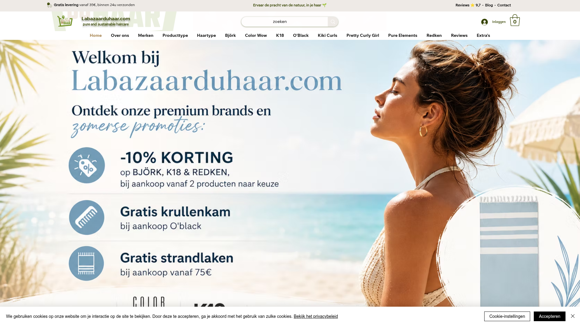 Screenshot van labazaarduhaar.com