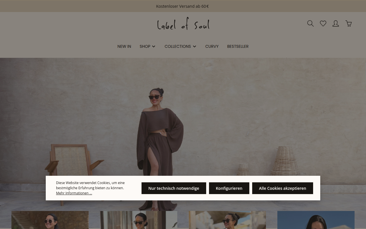 Screenshot van labelofsoul.de