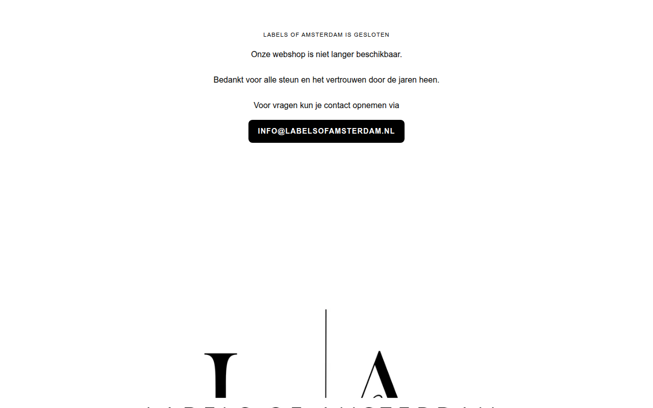 Screenshot van labelsofamsterdam.nl