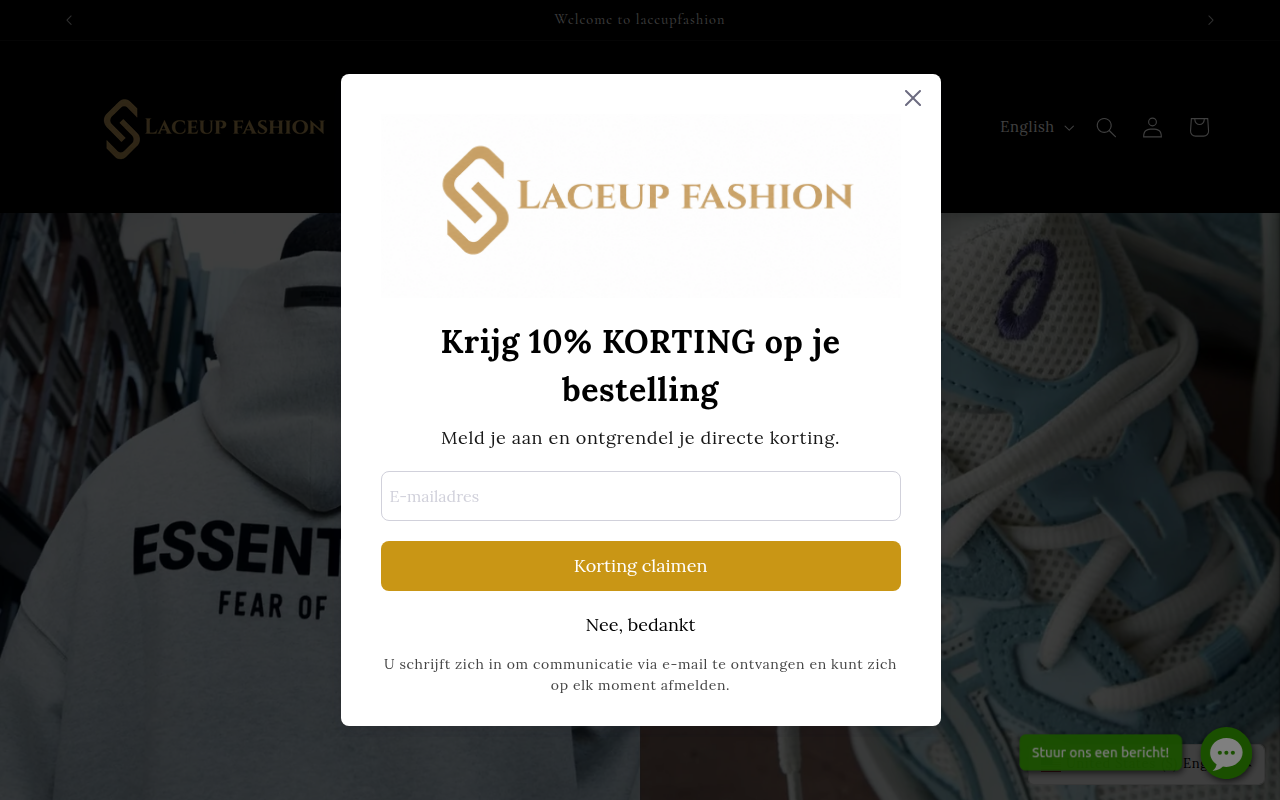 Screenshot van laceupfashion.nl