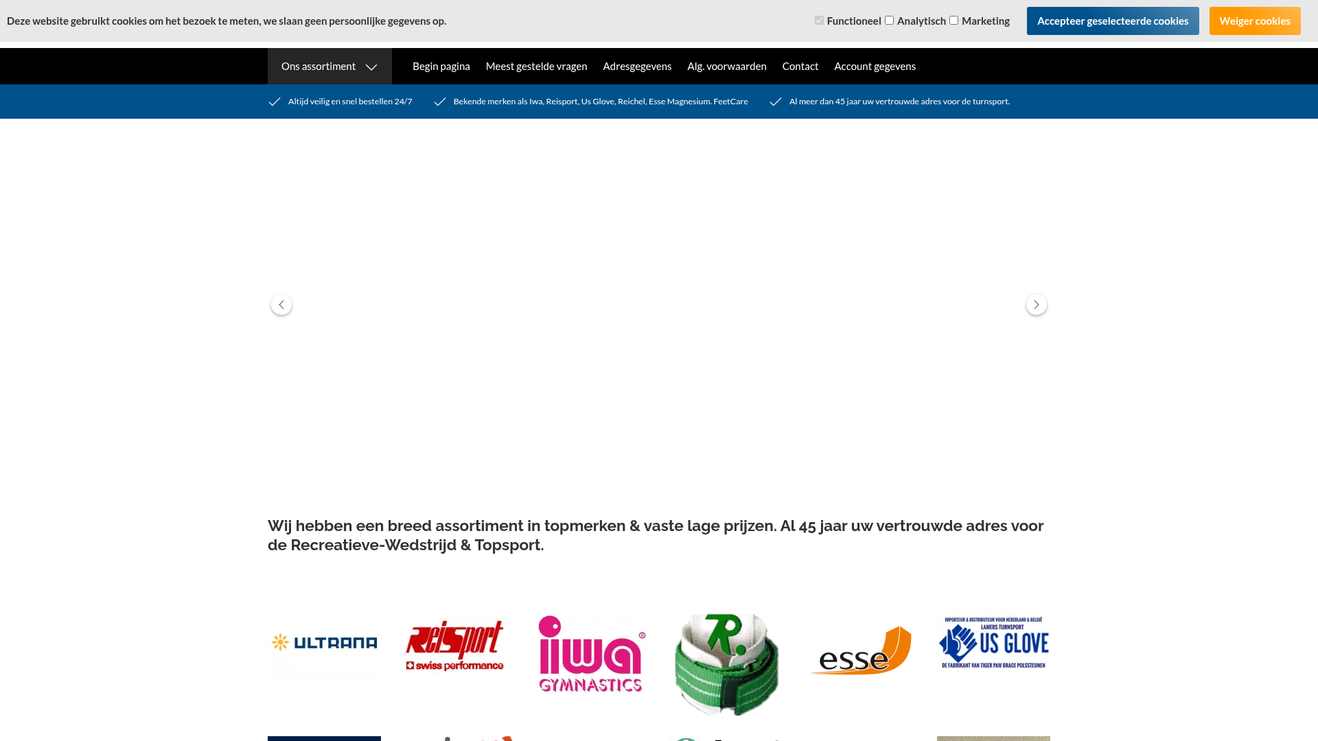 Screenshot van lamers-turnsport.com