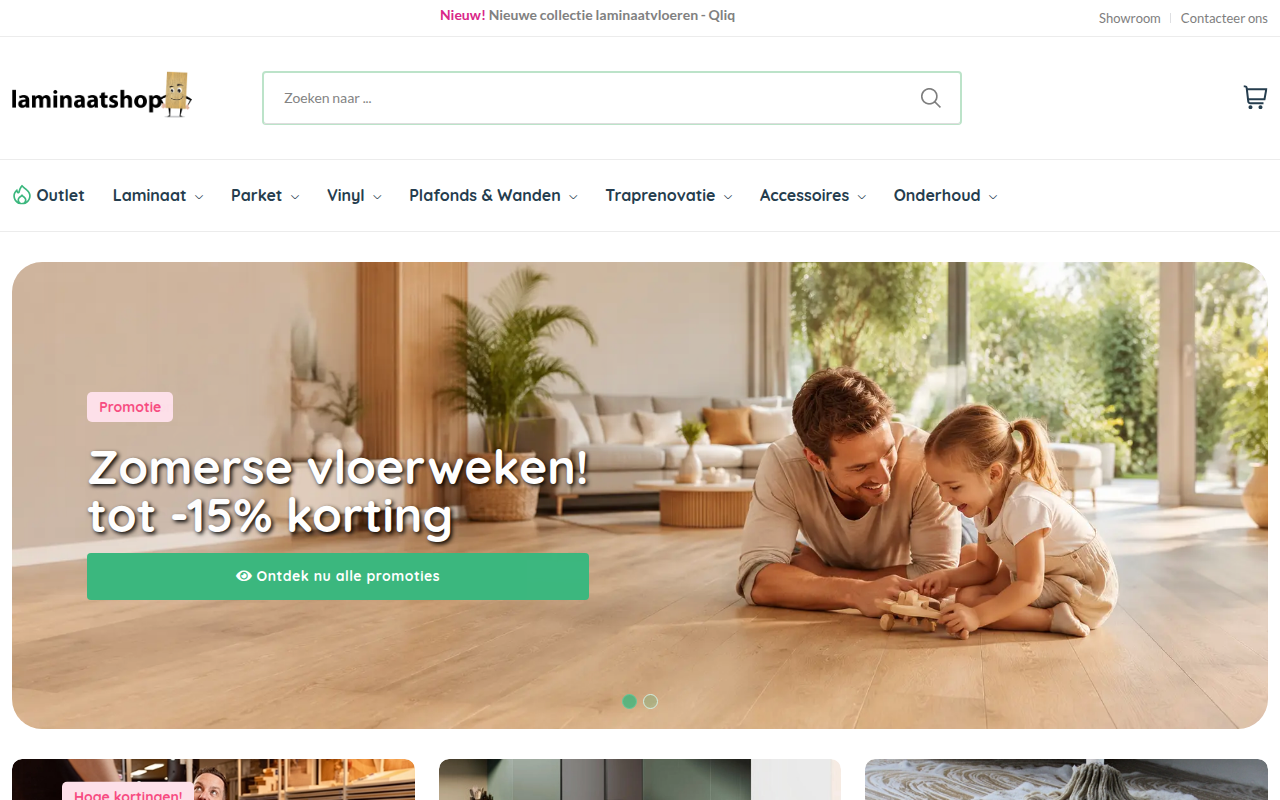 Screenshot van laminaatshop.be