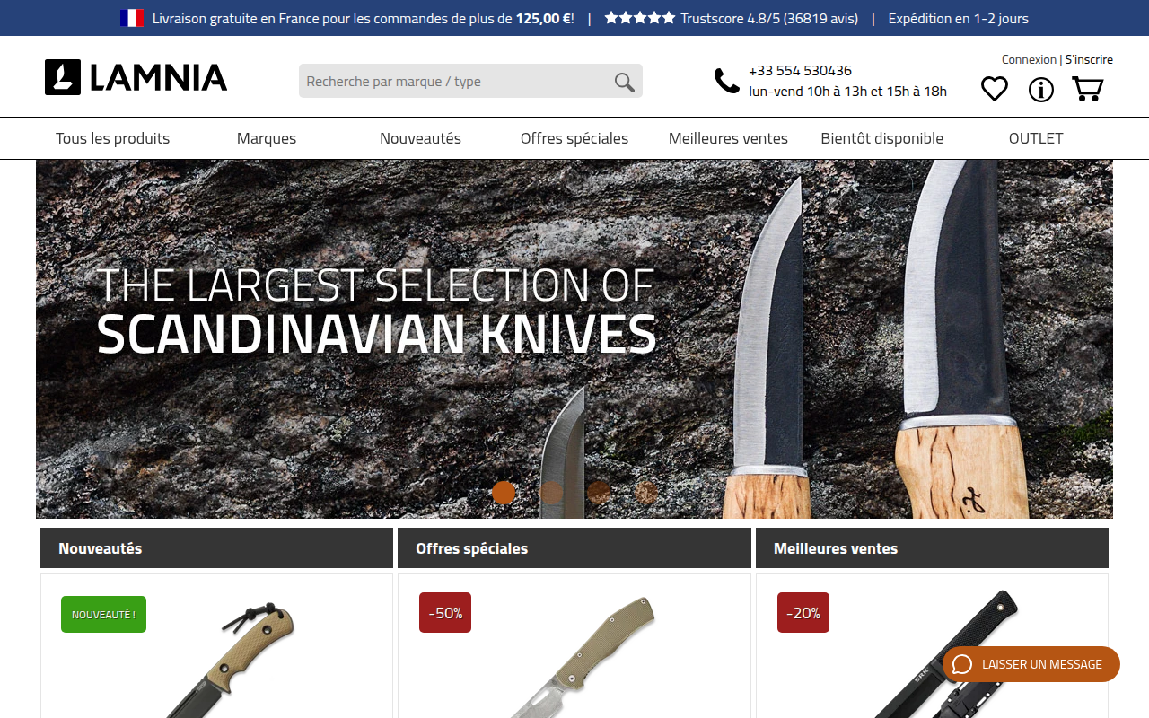 Screenshot van lamnia.com