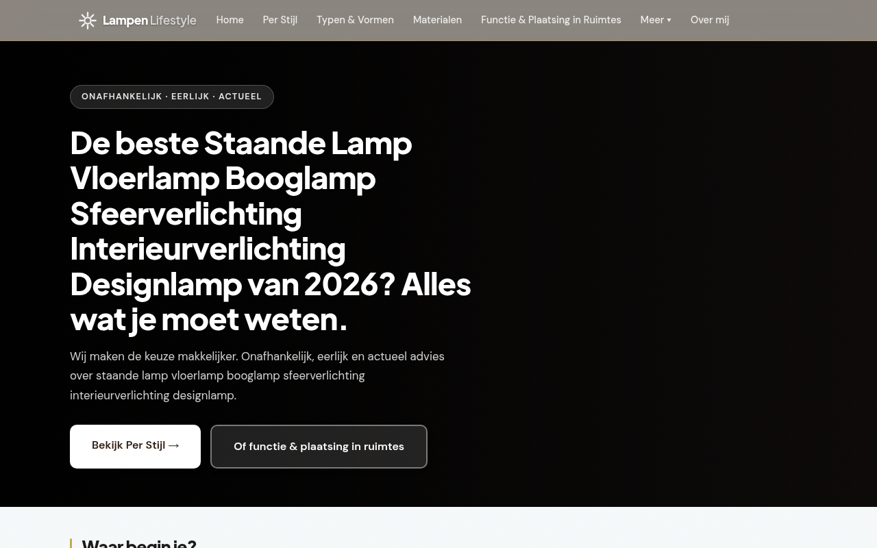Screenshot van lampenlifestyle.nl