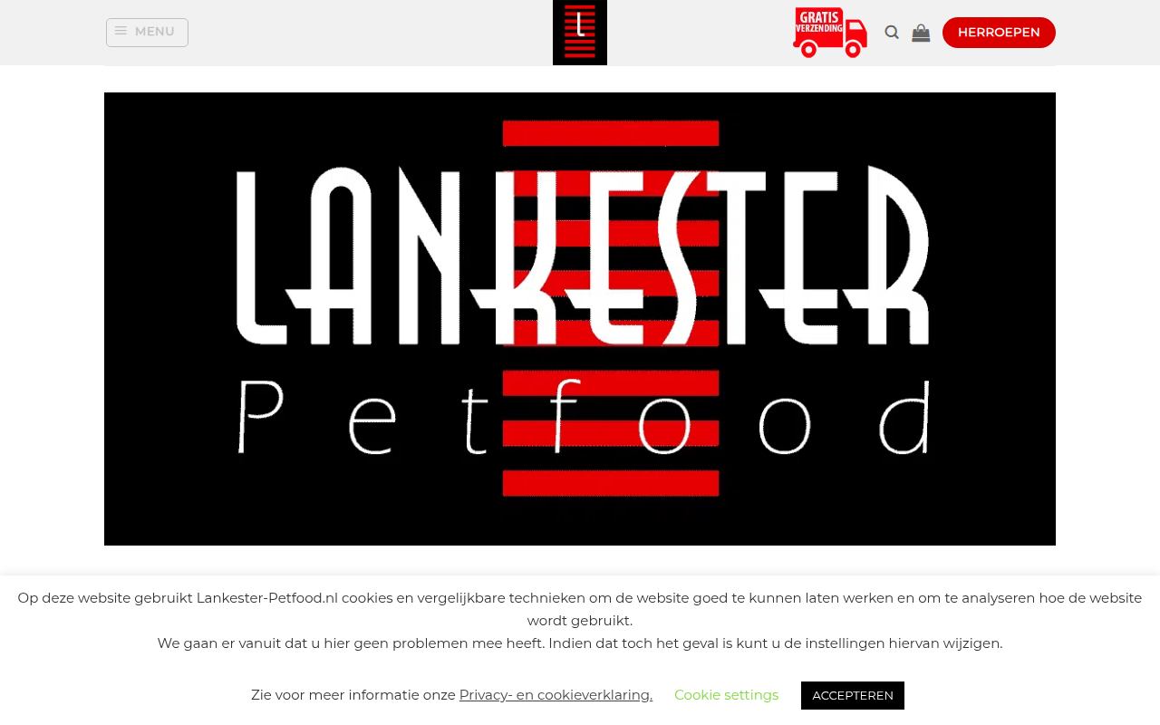 Screenshot van lankester-petfood.nl