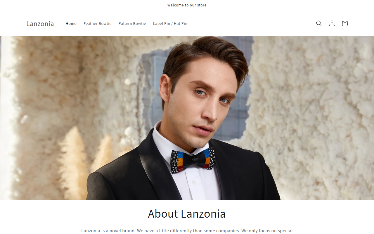 Screenshot van lanzonia.com