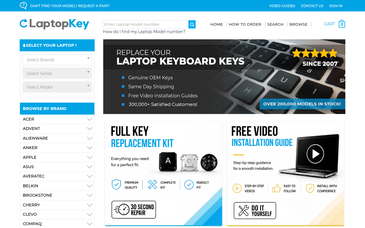 Screenshot van laptopkey.com