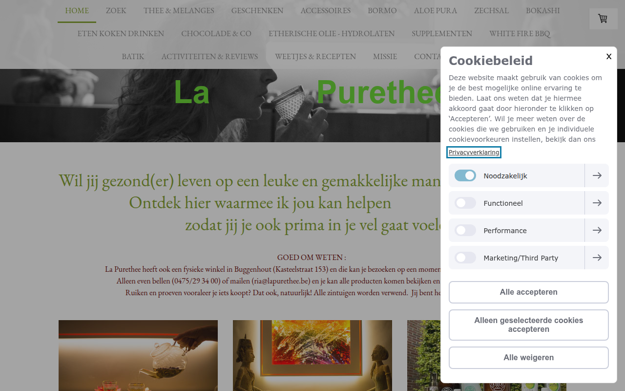 Screenshot van lapurethee.be