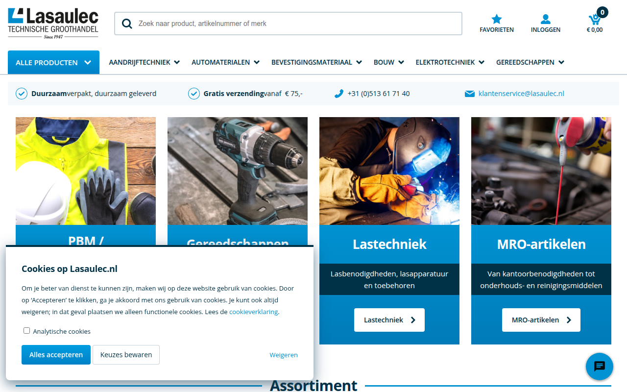 Screenshot van lasaulec.nl