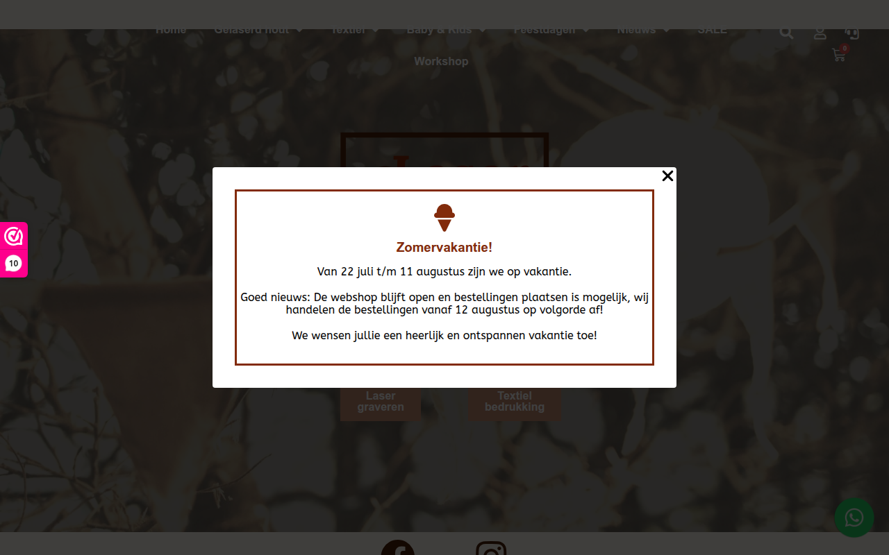 Screenshot van laserenlabel.nl