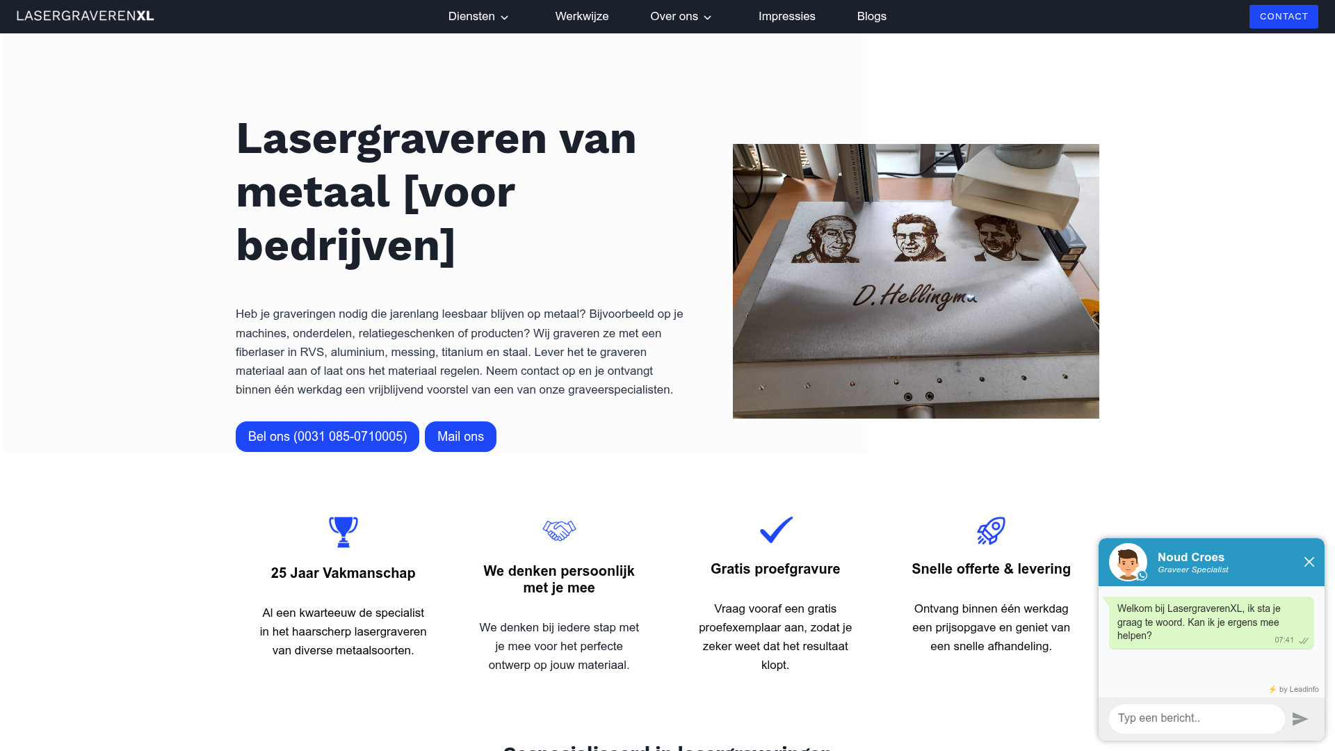 Screenshot van lasergraverenxl.nl
