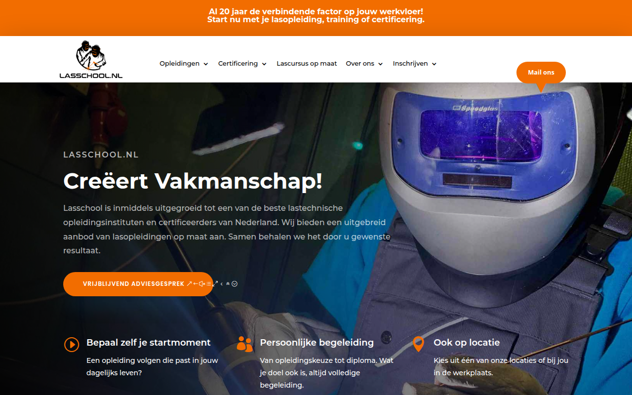 Screenshot van lasschool.nl