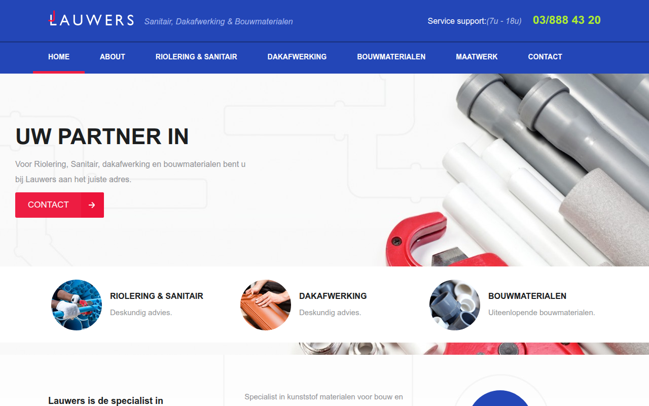Screenshot van lauwersplastics.be