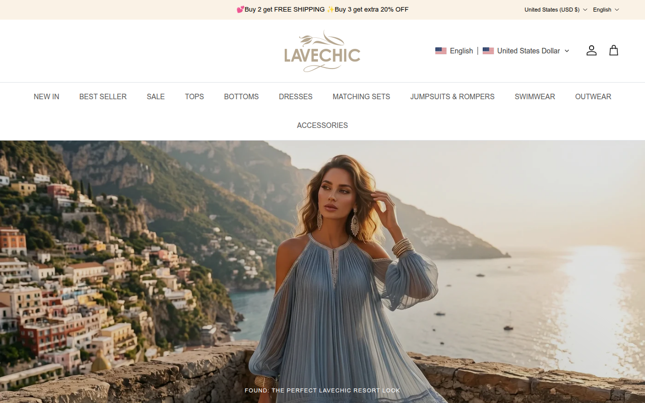 Screenshot van lavechic.com
