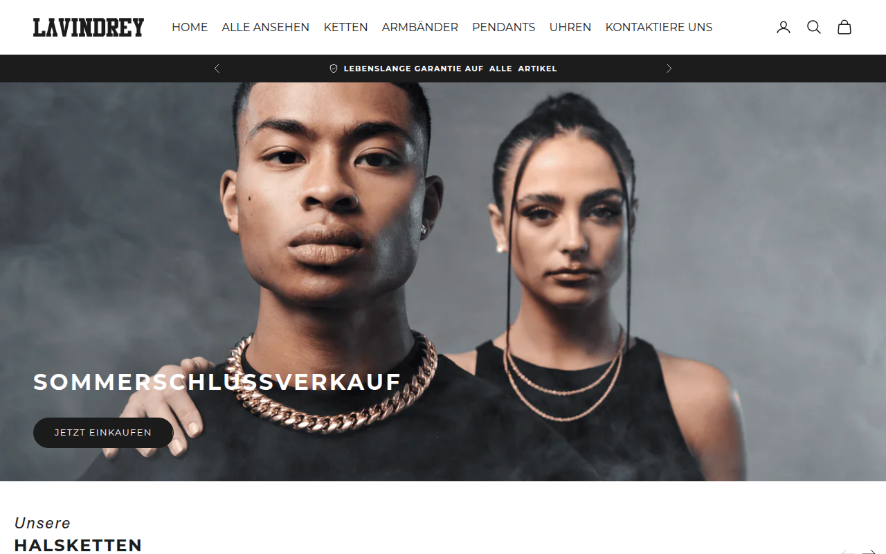 Screenshot van lavindrey.de
