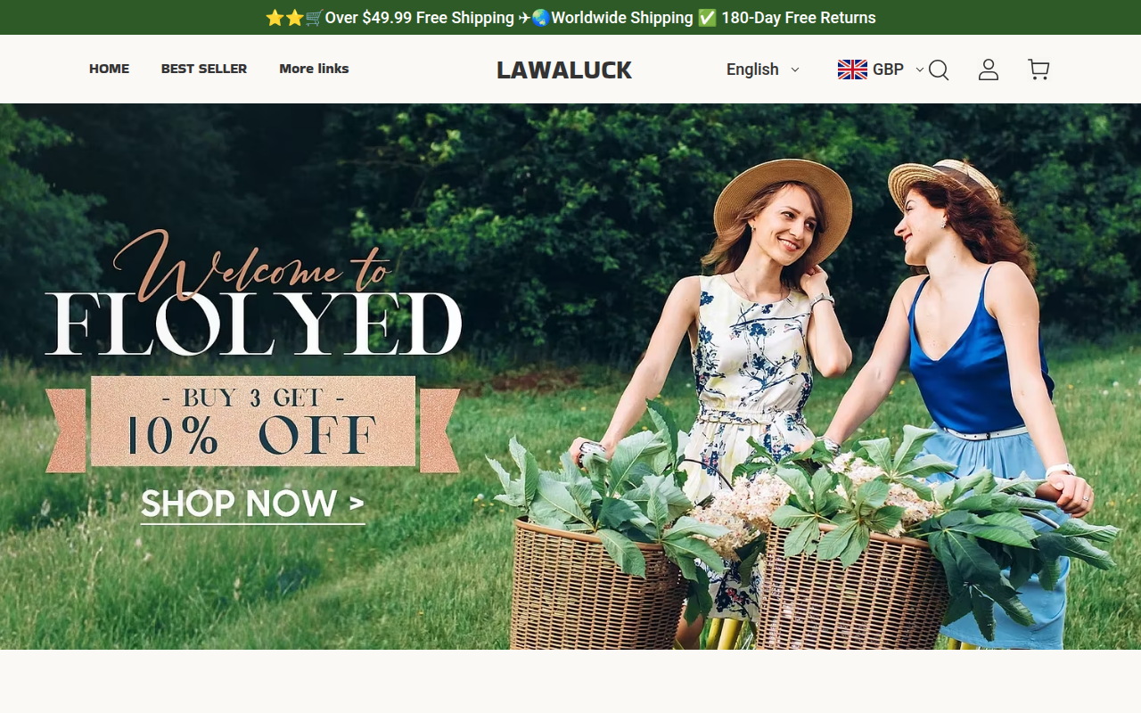 Screenshot van lawaluck.shop