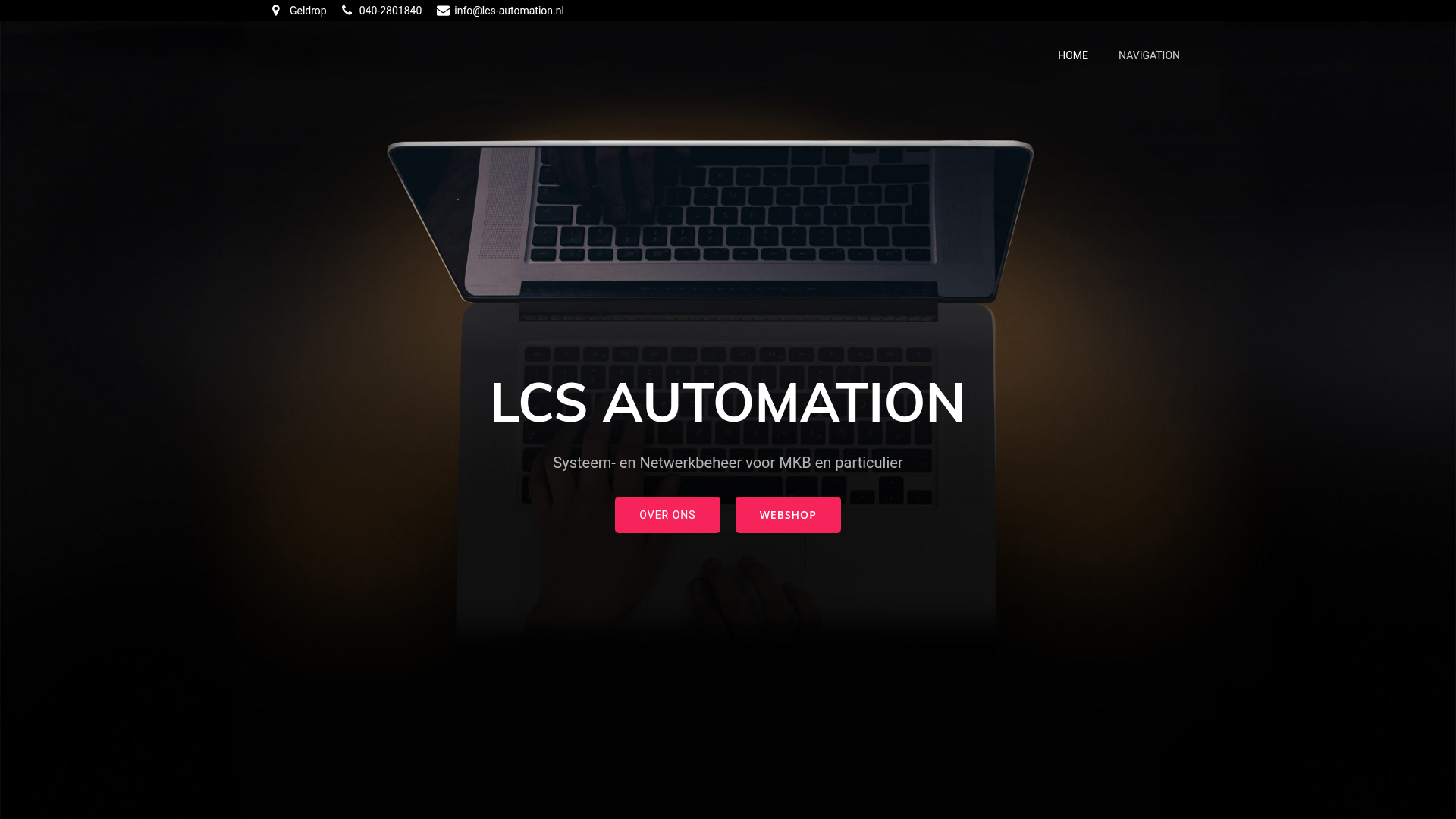 Screenshot van lcs-automation.nl