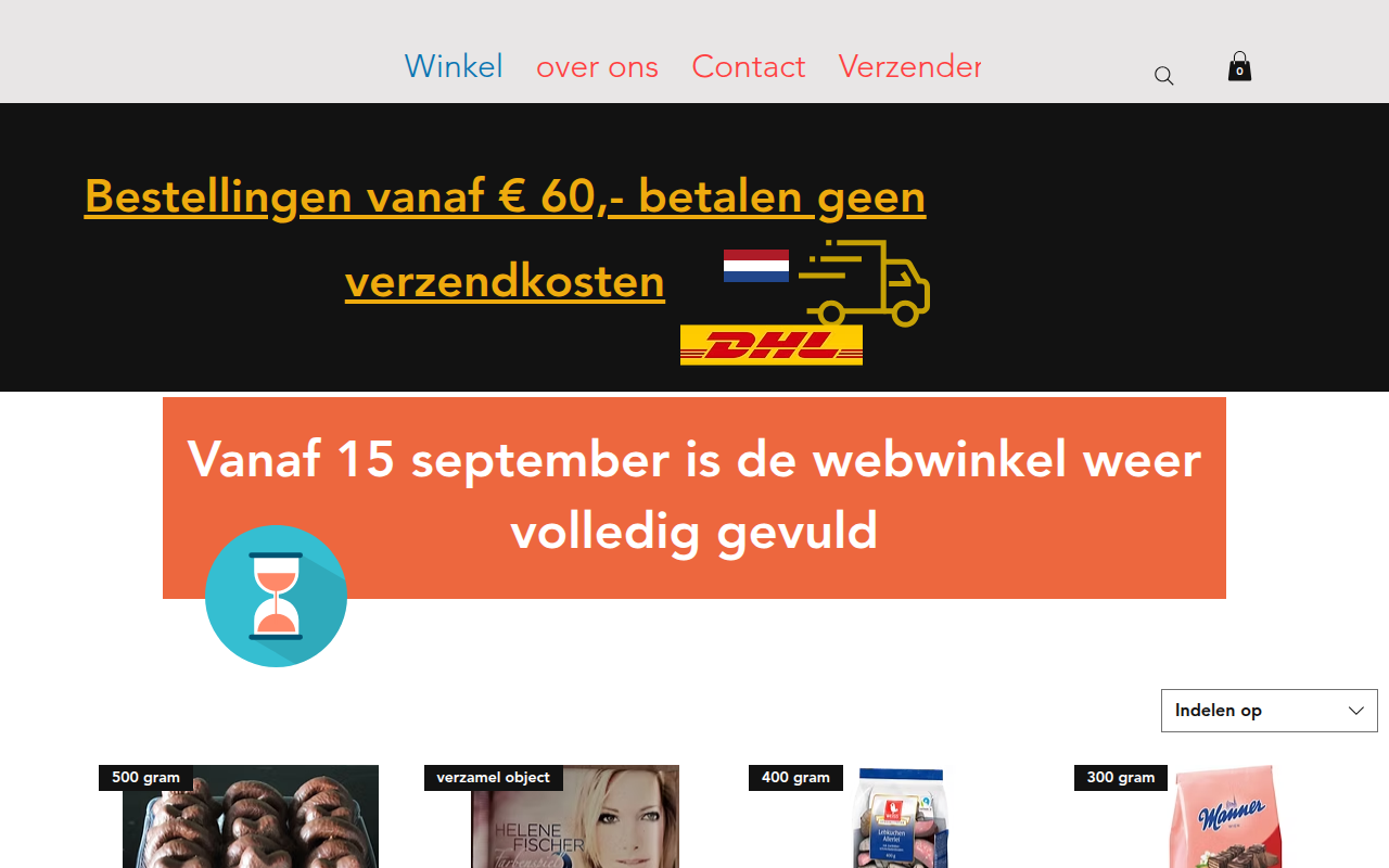 Screenshot van lebkuchen-winkel.nl