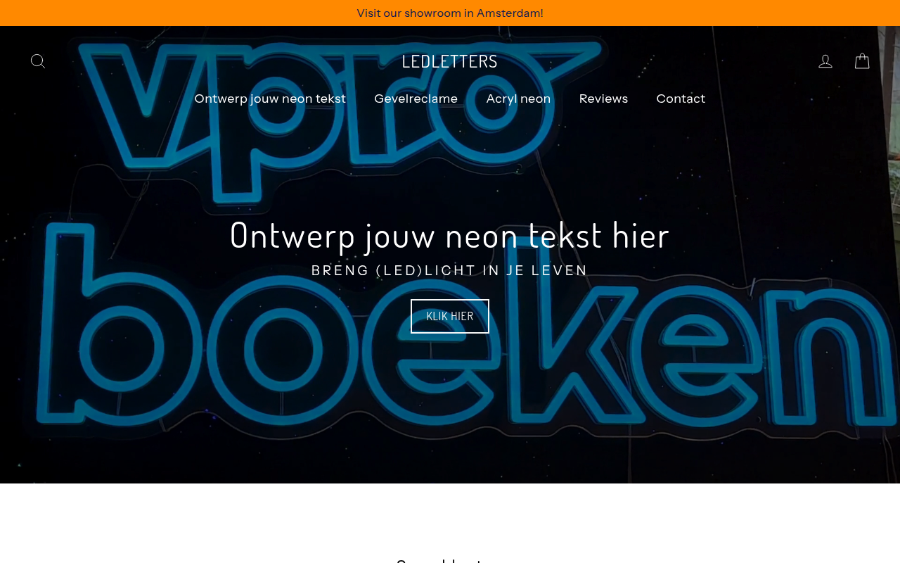 Screenshot van ledletters.nl