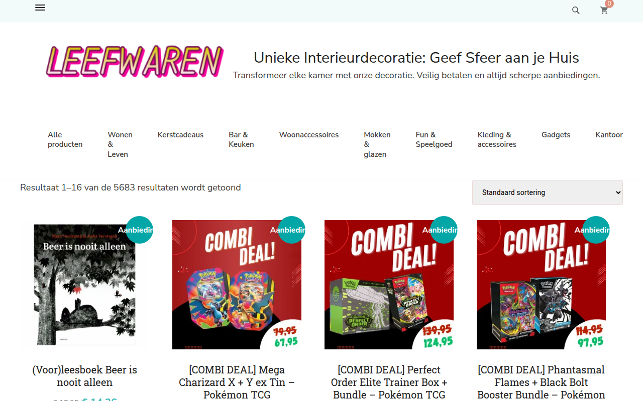 Screenshot van leefwaren.com