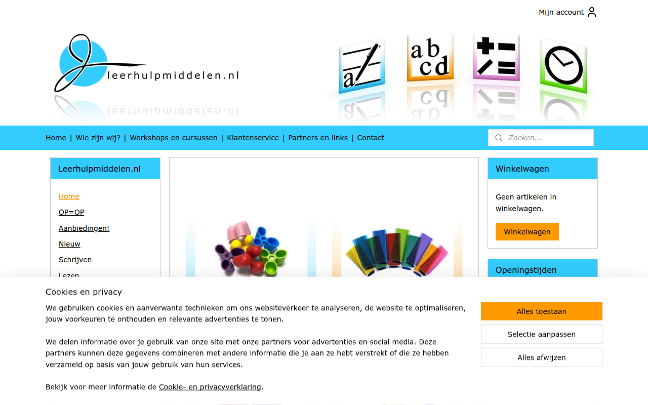 Screenshot van leerhulpmiddelen.com