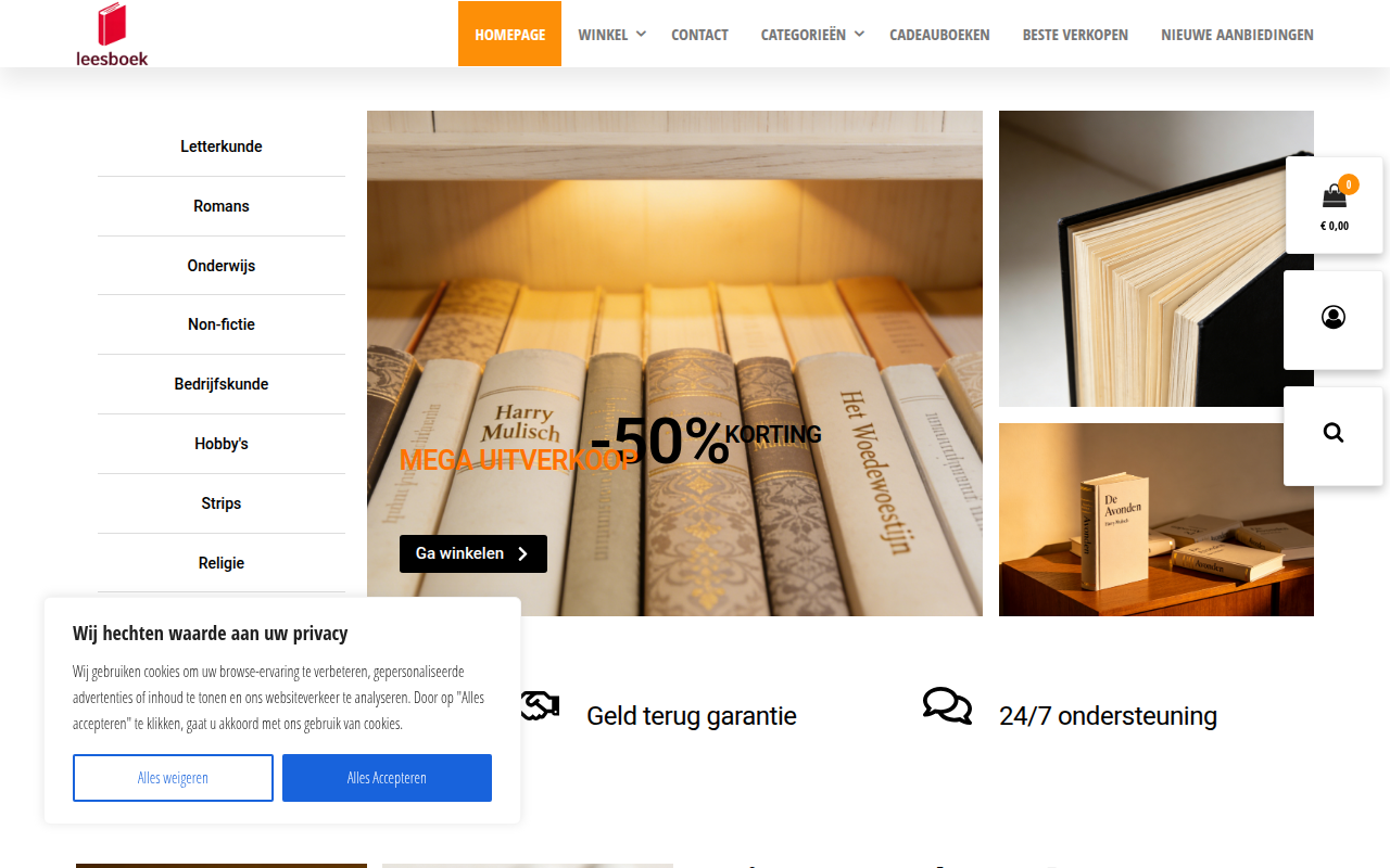 Screenshot van leesboek.com