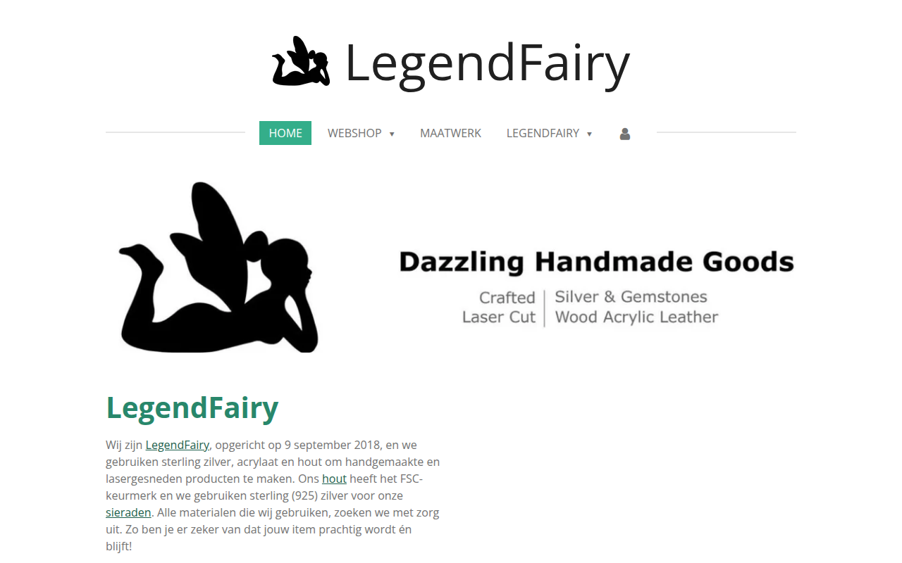 Screenshot van legendfairy.com