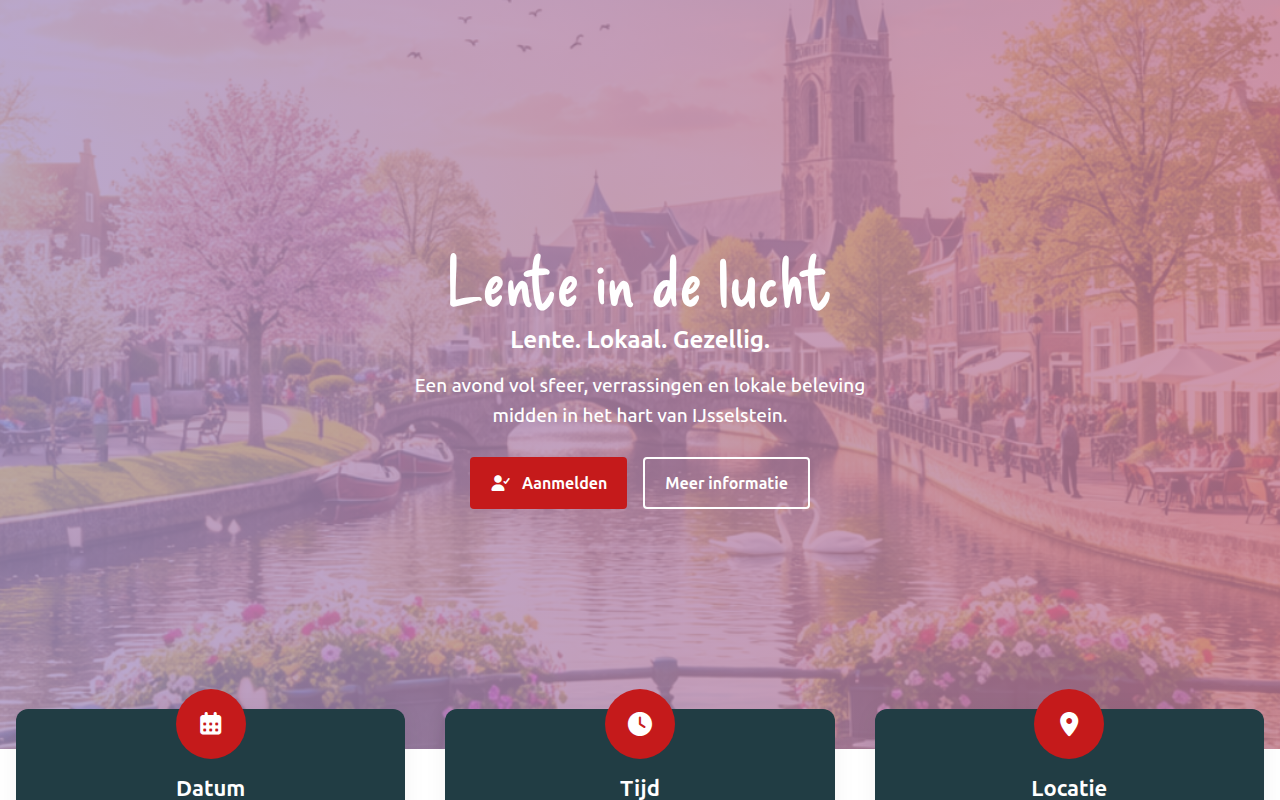 Screenshot van lenteindelucht.nl