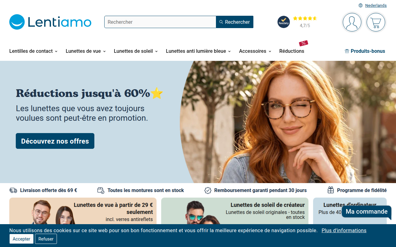 Screenshot van lentiamo.be