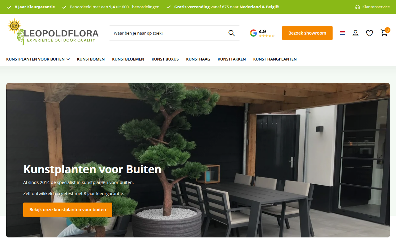 Screenshot van leopoldflora.com