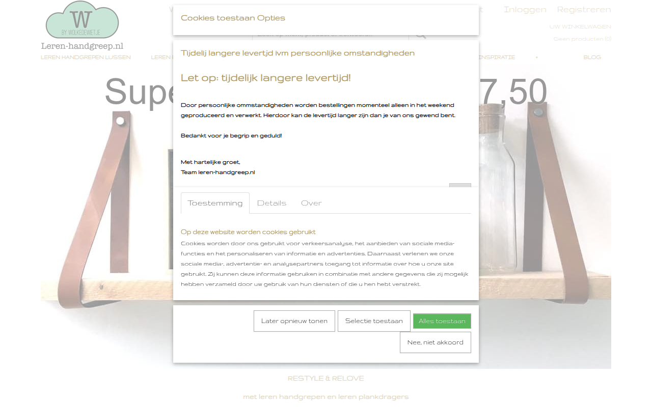 Screenshot van leren-handgreep.nl