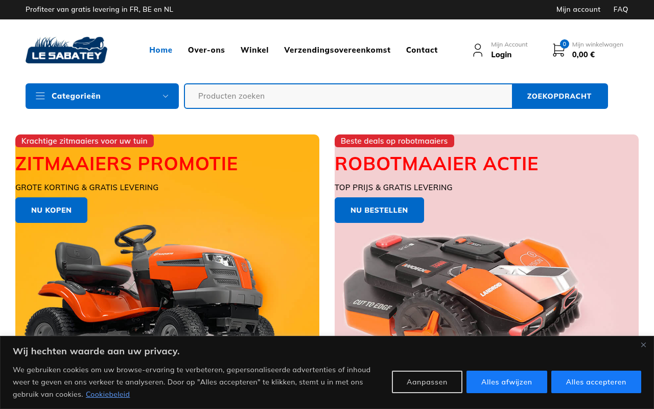 Screenshot van lesabatey.com