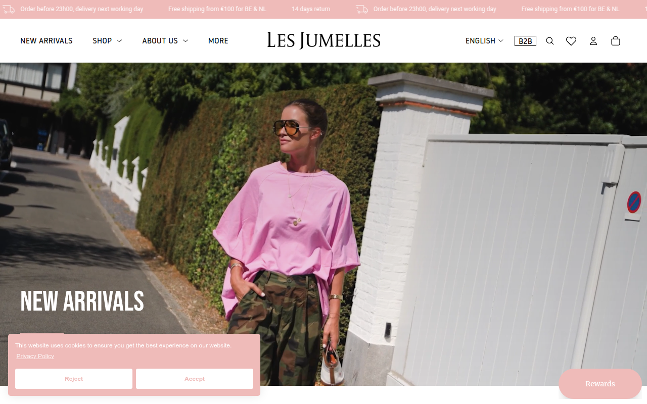 Screenshot van lesjumelles.be