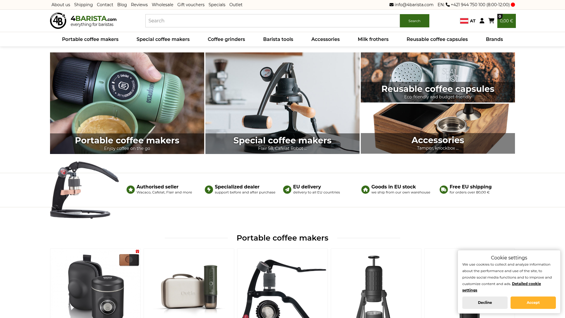 Screenshot van lesswastecoffee.com
