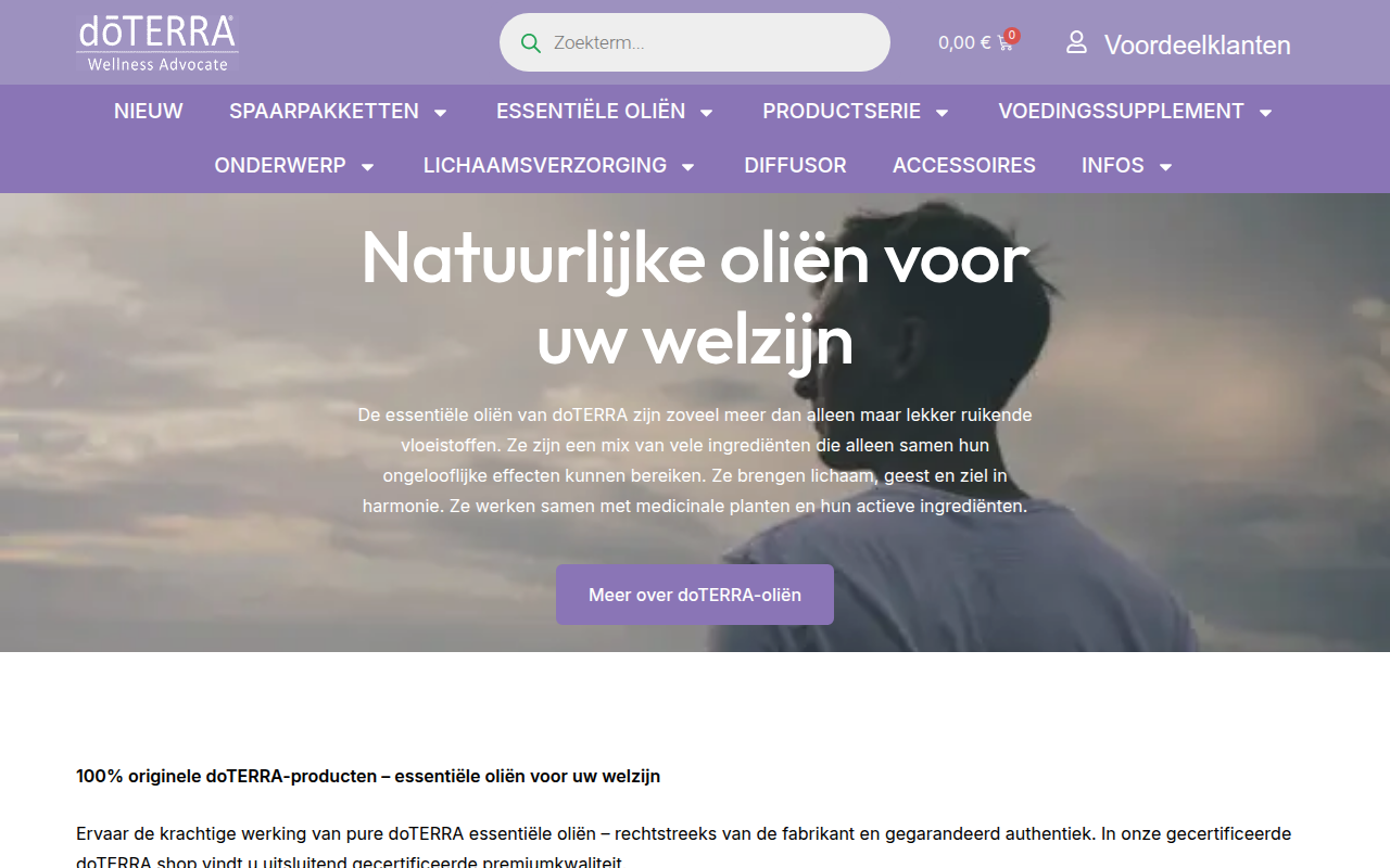 Screenshot van levenolie.nl