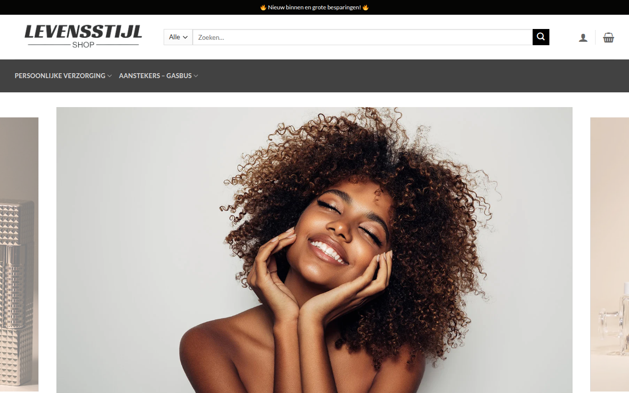 Screenshot van levensstijlshop.com