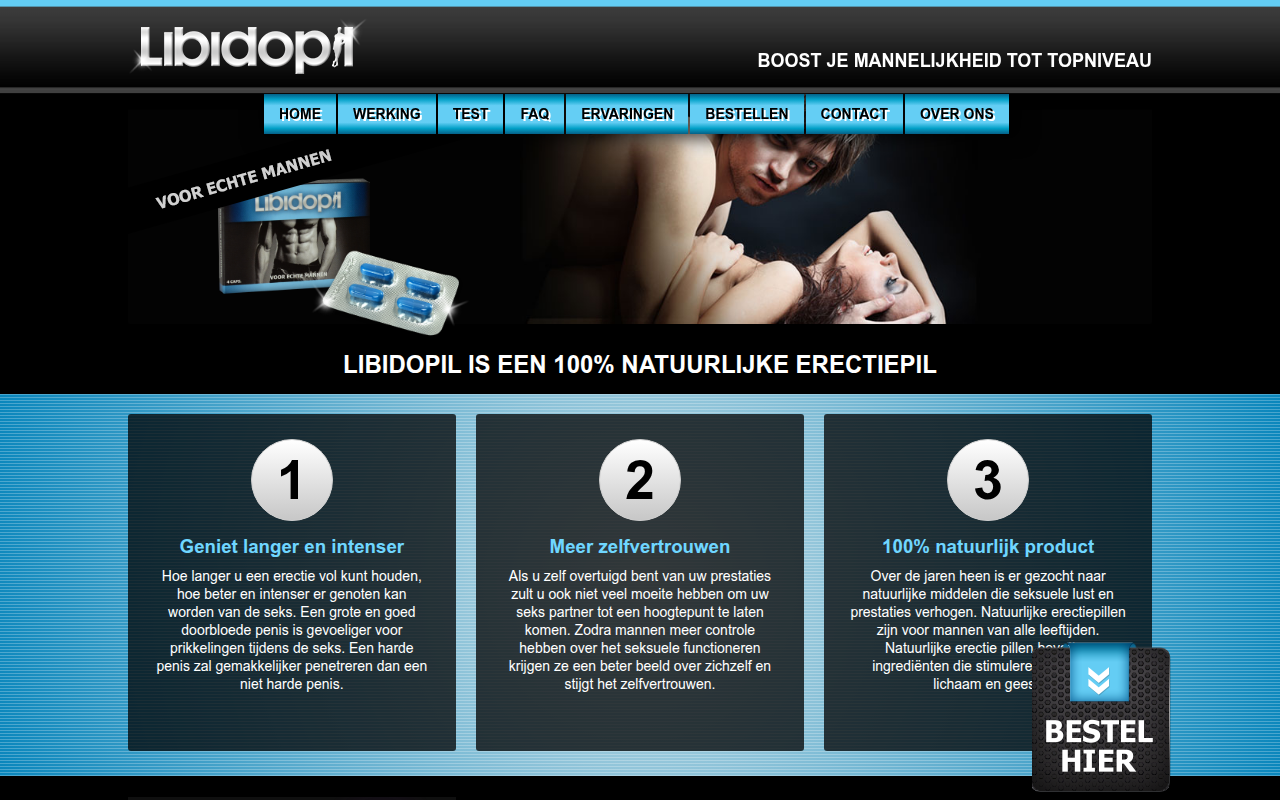 Screenshot van libidopil.nl