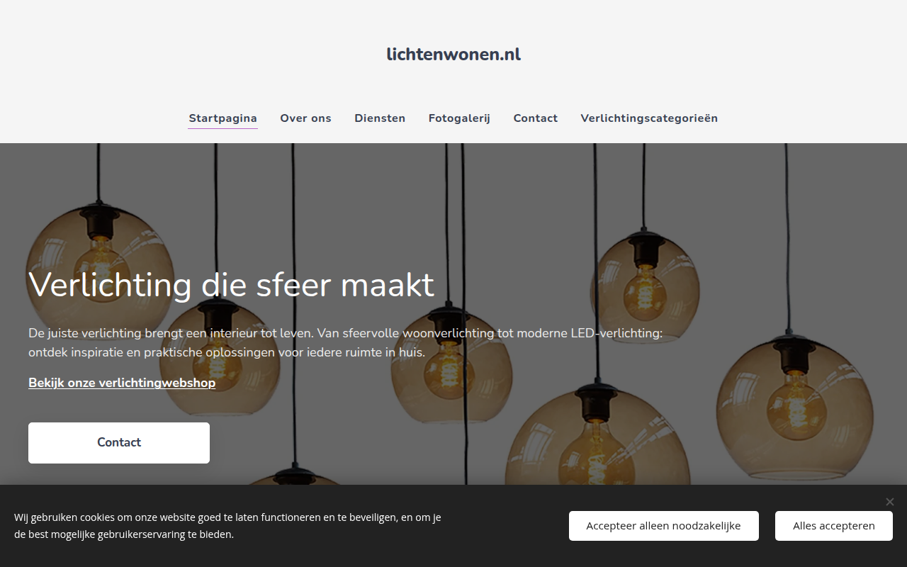 Screenshot van lichtenwonen.nl