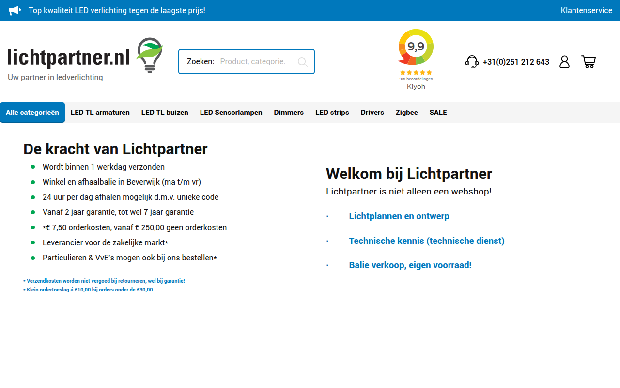 Screenshot van lichtpartner.nl