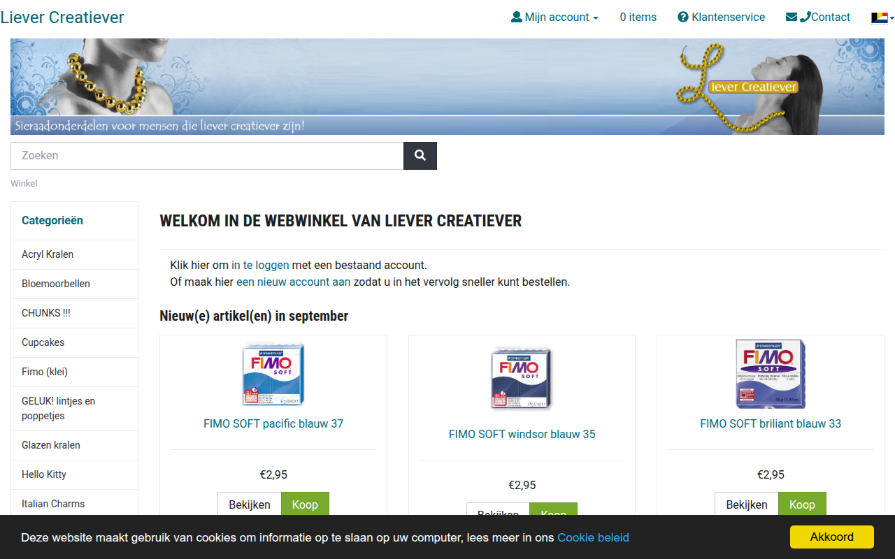 Screenshot van lievercreatiever.nl