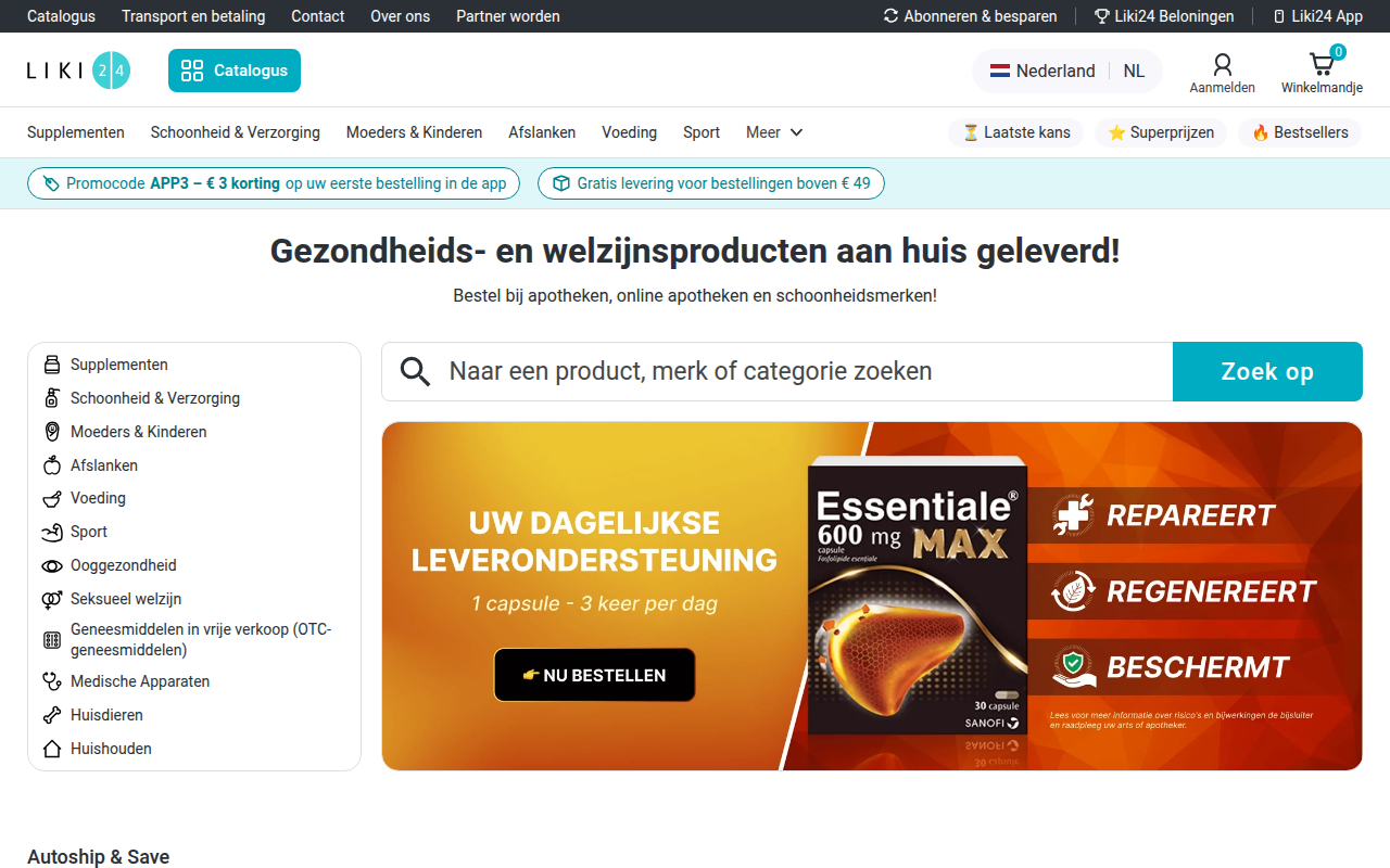 Screenshot van liki24.nl