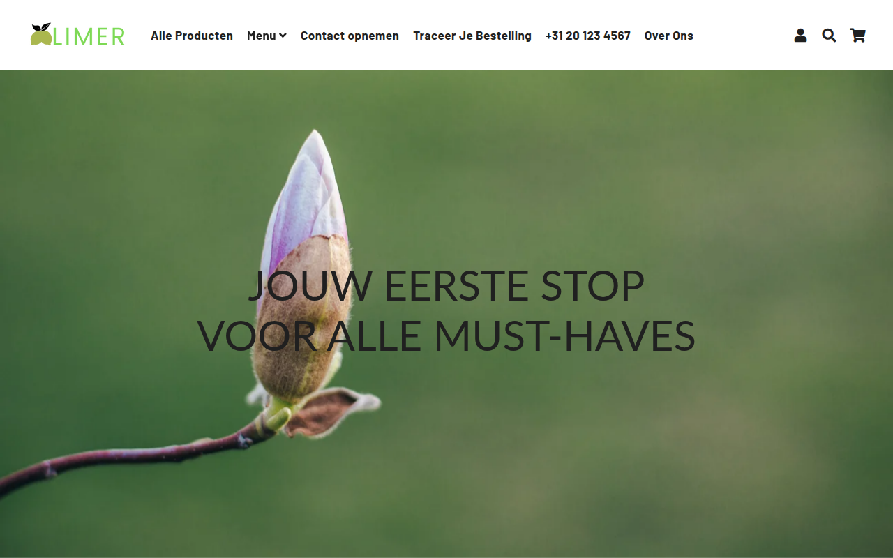Screenshot van limer.nl