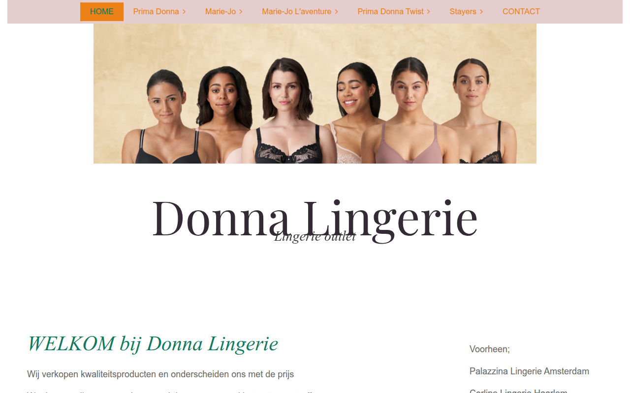 Screenshot van lingerie-outlet.nl