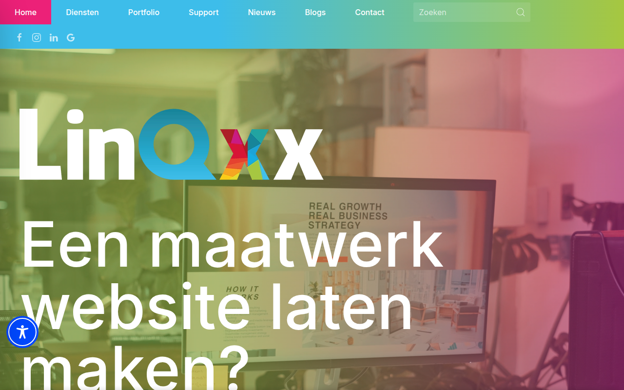 Screenshot van linqxx.nl
