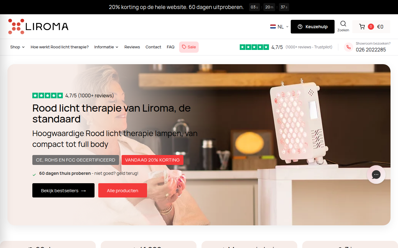 Screenshot van liroma.nl
