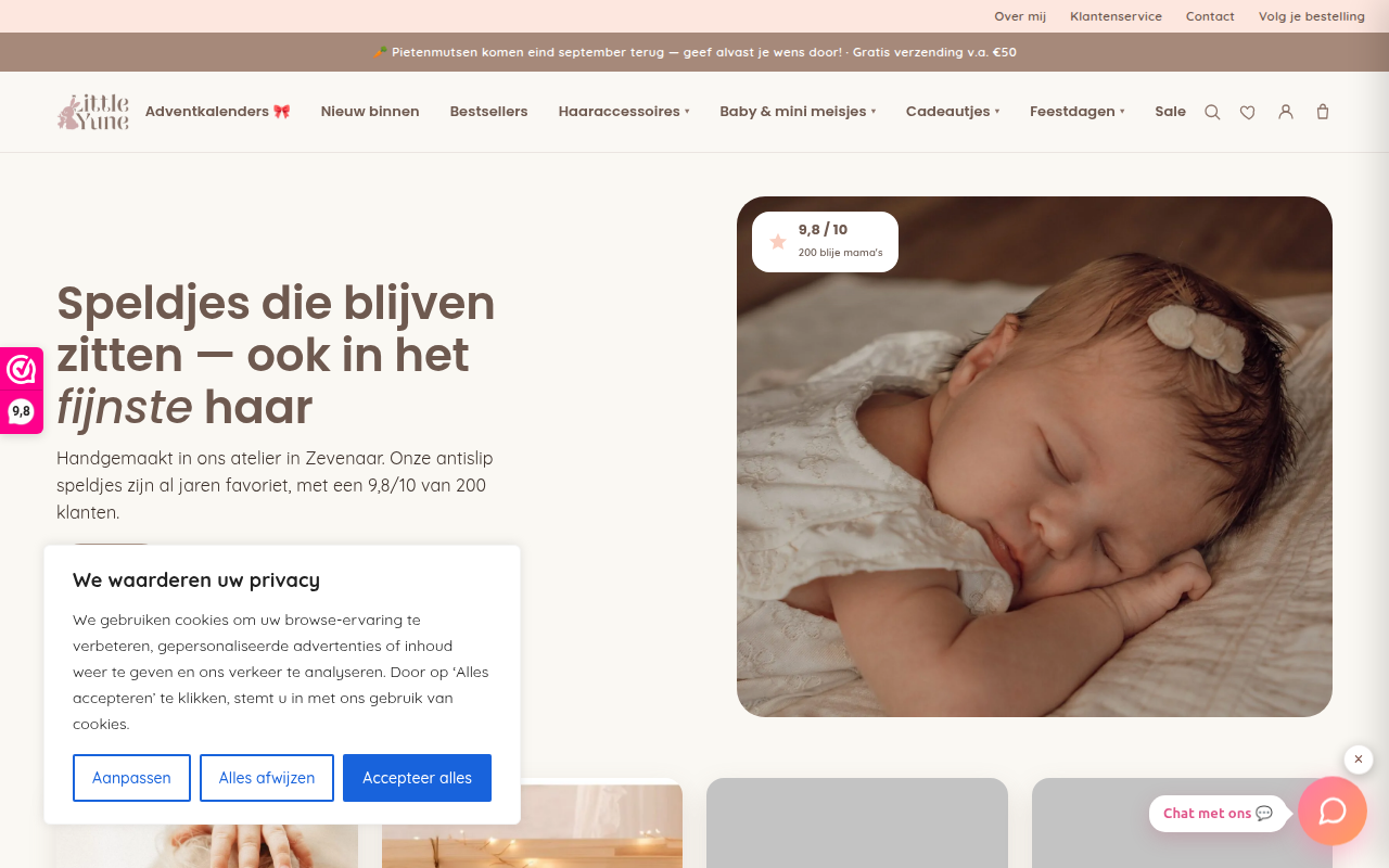 Screenshot van littleyune.nl