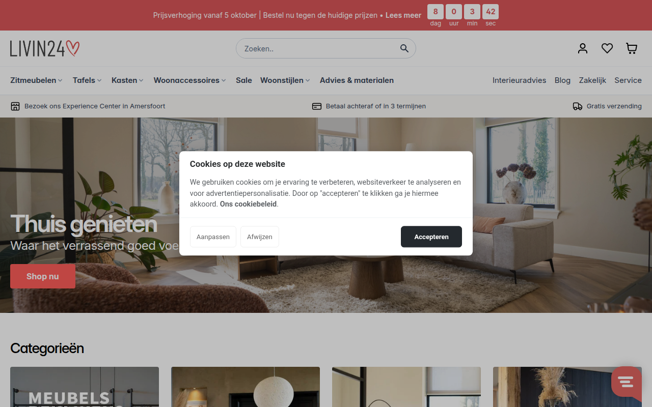 Screenshot van livin24.com