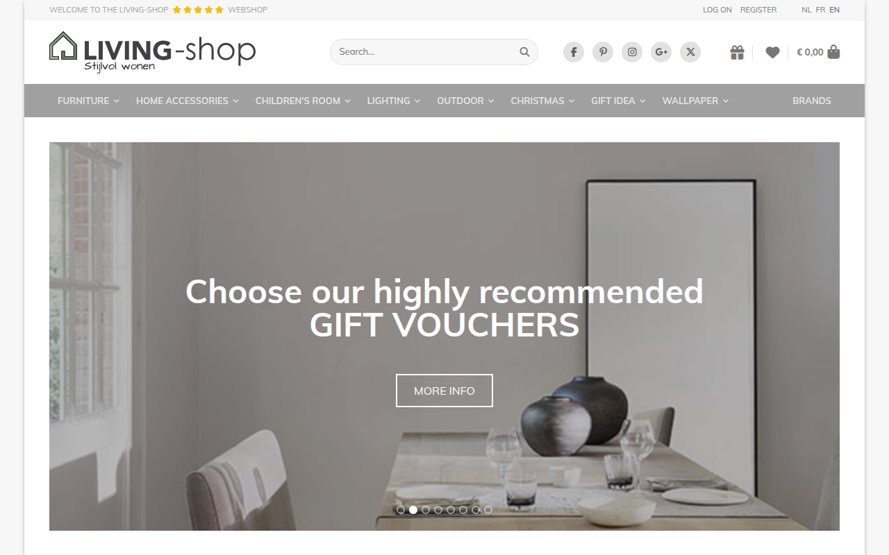 Screenshot van living-shop.eu
